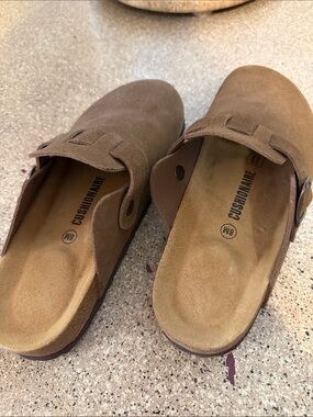Men's Brown Suede Slip-On Clogs